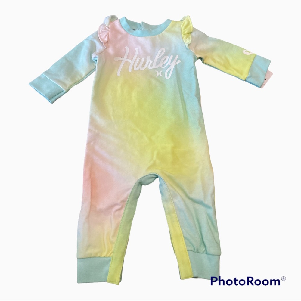 NWT Hurley Tie Dye Ruffle Sleeve Romper